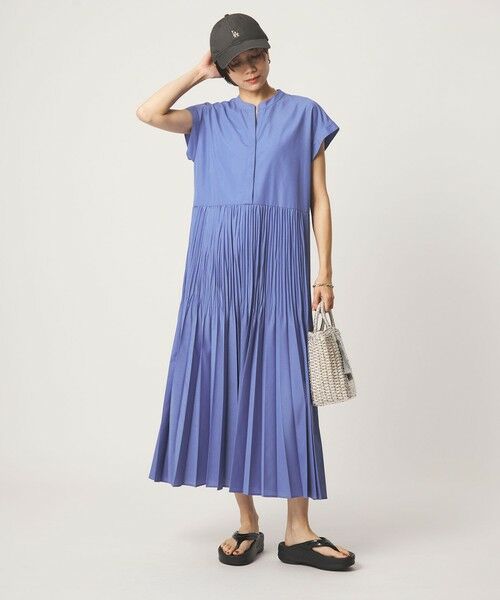 green label relaxing / グリーンレーベル リラクシング ロング・マキシ丈ワンピース | ［size SHORT/TALLあり］全方位映えプリーツワンピ マシンウォッシャブル 吸水速乾 | 詳細28
