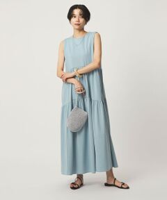 green label relaxing / グリーンレーベル リラクシング ロング・マキシ丈ワンピース | ［size SHORTあり］カット ティアード ワンピース