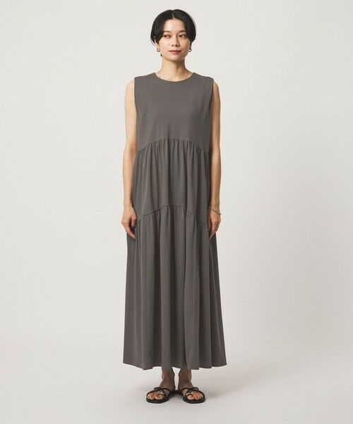 green label relaxing / グリーンレーベル リラクシング ロング・マキシ丈ワンピース | ［size SHORTあり］カット ティアード ワンピース | 詳細13