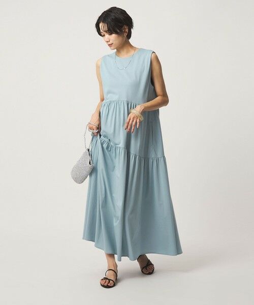 green label relaxing / グリーンレーベル リラクシング ロング・マキシ丈ワンピース | ［size SHORTあり］カット ティアード ワンピース | 詳細22