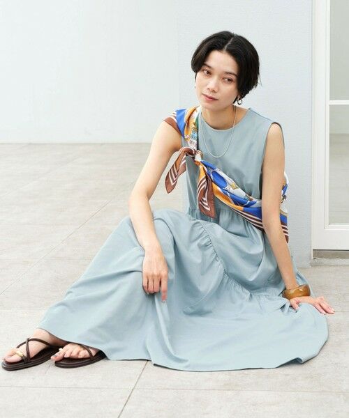 green label relaxing / グリーンレーベル リラクシング ロング・マキシ丈ワンピース | ［size SHORTあり］カット ティアード ワンピース | 詳細25
