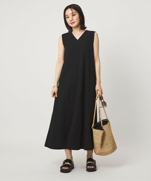 green label relaxing / グリーンレーベル リラクシング ロング・マキシ丈ワンピース | 【WEB限定】＜at ease＞カラミ ノースリーブ ワンピース | 詳細2