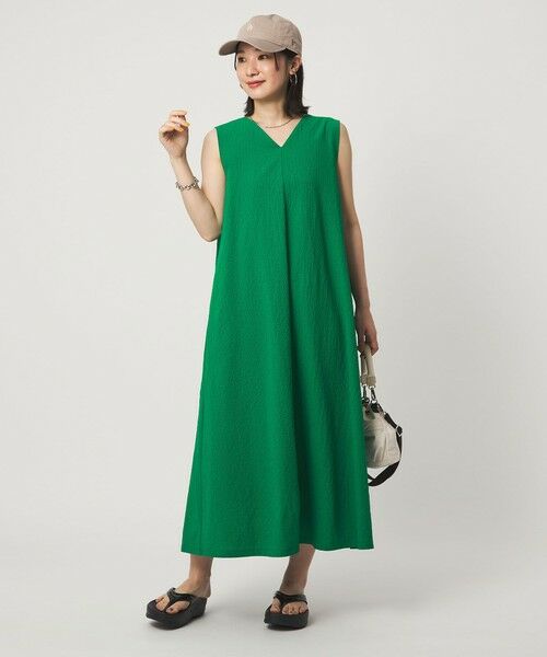 green label relaxing / グリーンレーベル リラクシング ロング・マキシ丈ワンピース | 【WEB限定】＜at ease＞カラミ ノースリーブ ワンピース | 詳細11