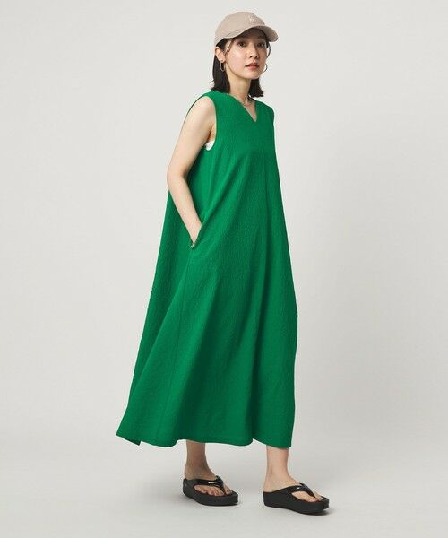 green label relaxing / グリーンレーベル リラクシング ロング・マキシ丈ワンピース | 【WEB限定】＜at ease＞カラミ ノースリーブ ワンピース | 詳細13