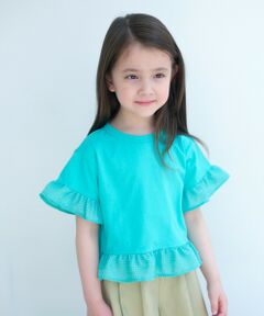 green label relaxing / グリーンレーベル リラクシング カットソー | チェック フリル Tシャツ / キッズ 100cm-130cm