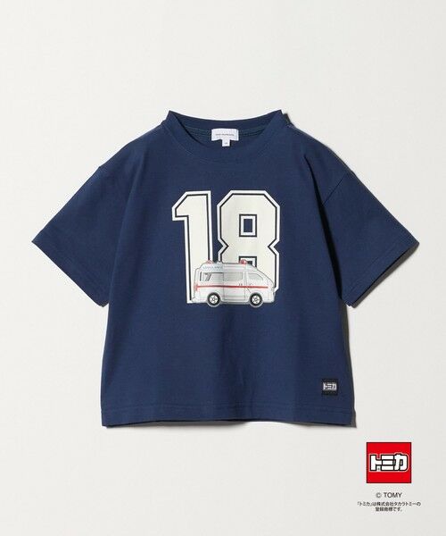 green label relaxing / グリーンレーベル リラクシング カットソー | 【別注】<TOMICA>Tシャツ / キッズ(100cmー130cm)(NAVY)