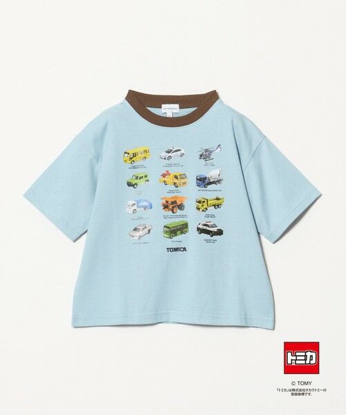green label relaxing / グリーンレーベル リラクシング カットソー | 【別注】＜TOMICA＞リンガー Tシャツ / キッズ 100cm-130cm（LT.BLUE）