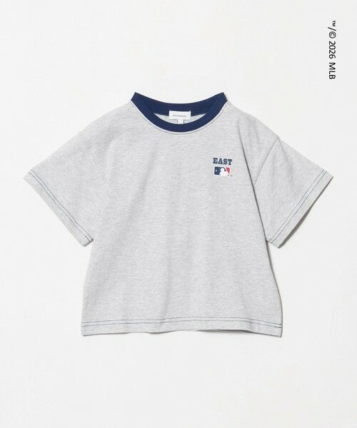 green label relaxing / グリーンレーベル リラクシング カットソー | 【別注】＜MLB＞ プリント Tシャツ / キッズ 100cm-130cm（LT.GRAY）
