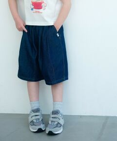 green label relaxing / グリーンレーベル リラクシング ショート・ハーフ・半端丈パンツ | デニム バルーン ハーフ パンツ / キッズ 100cm-160cm
