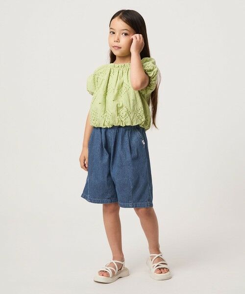 green label relaxing / グリーンレーベル リラクシング ショート・ハーフ・半端丈パンツ | デニム バルーン ハーフ パンツ / キッズ 100cm-160cm | 詳細4