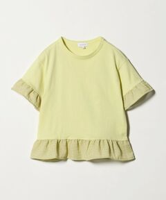 green label relaxing / グリーンレーベル リラクシング カットソー | チェック フリル Tシャツ / キッズ 140cm-160cm