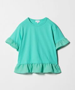 green label relaxing / グリーンレーベル リラクシング カットソー | チェック フリル Tシャツ / キッズ 140cm-160cm