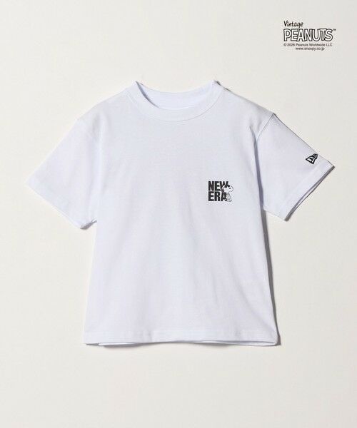 green label relaxing / グリーンレーベル リラクシング カットソー | 【WEB限定】＜NEW ERA＞Youth 半袖 コットン Tシャツ Vintage PEANUTS / キッズ 130cm-160cm（WHITE）