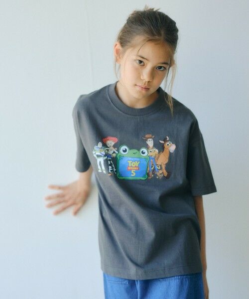 green label relaxing / グリーンレーベル リラクシング カットソー | 【別注】＜URBAMENT＞TOY STORY Tシャツ / キッズ 140cm-150cm（DK.GRAY）