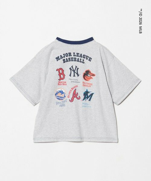 green label relaxing / グリーンレーベル リラクシング カットソー | 【別注】＜MLB＞ プリント Tシャツ / キッズ 140cm-150cm（LT.GRAY）