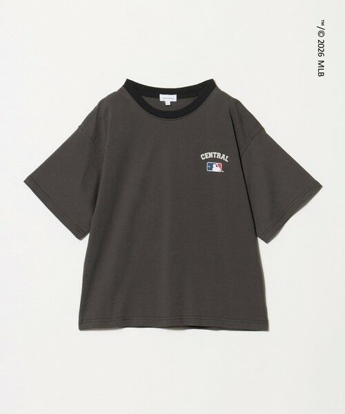 green label relaxing / グリーンレーベル リラクシング カットソー | 【別注】＜MLB＞ プリント Tシャツ / キッズ 140cm-150cm（DK.GRAY）
