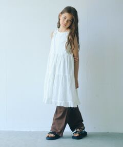 green label relaxing / グリーンレーベル リラクシング ロング・マキシ丈ワンピース | ティアード スカート ワンピース / キッズ 140cm-160cm