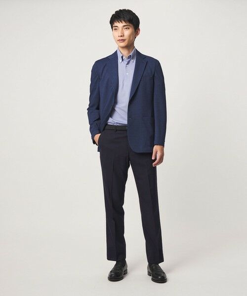 green label relaxing / グリーンレーベル リラクシング スラックス・ドレスパンツ | A+ air TW サイロ ソリッド アジャスター スラックス -接触冷感・通気性- | 詳細10