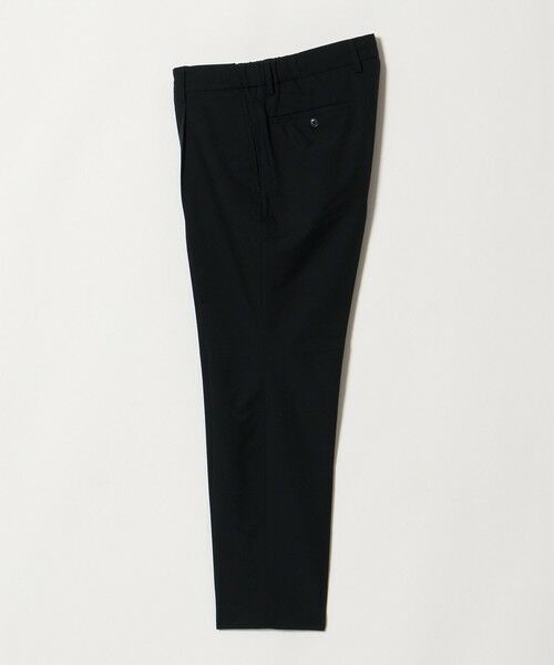 green label relaxing / グリーンレーベル リラクシング スラックス・ドレスパンツ | A+ air ポリエステル ミニ チェック 1プリーツ スラックス（BLACK）