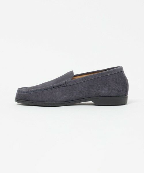 green label relaxing / グリーンレーベル リラクシング ビジネス・ドレスシューズ | GLR スエード ヴァンプ モカシン スリッポン(NAVY)