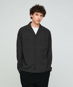 green label relaxing / グリーンレーベル リラクシング シャツ・ブラウス | SHIELDRY フライフロント 長袖 オープンカラー シャツ -伸縮性・UVカット・遮熱-