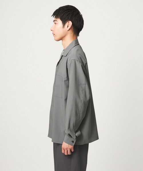 green label relaxing / グリーンレーベル リラクシング シャツ・ブラウス | SHIELDRY フライフロント 長袖 オープンカラー シャツ -伸縮性・UVカット・遮熱- | 詳細8