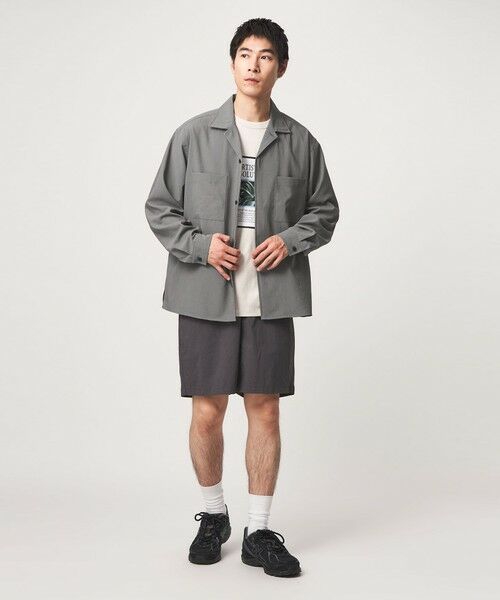 green label relaxing / グリーンレーベル リラクシング シャツ・ブラウス | SHIELDRY フライフロント 長袖 オープンカラー シャツ -伸縮性・UVカット・遮熱- | 詳細6