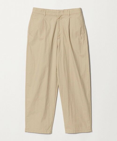 green label relaxing / グリーンレーベル リラクシング その他パンツ | コットン ナイロン ツイル GJ 1P ワイド パンツ W3(BEIGE)
