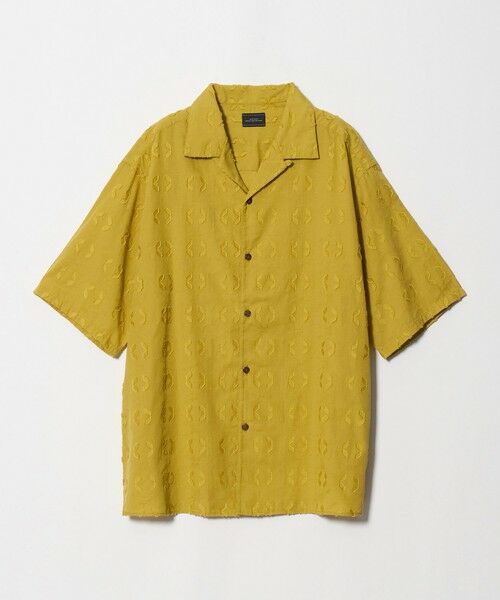 green label relaxing / グリーンレーベル リラクシング シャツ・ブラウス | コットン ジャカード オープンカラー 半袖 シャツ | 詳細5
