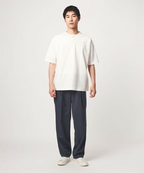 green label relaxing / グリーンレーベル リラクシング Tシャツ | クリア MVS ヘンリーネック 半袖 Tシャツ | 詳細1