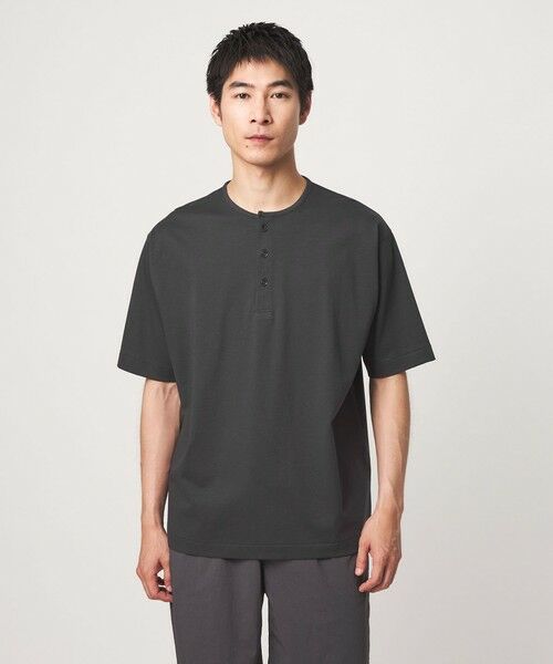 green label relaxing / グリーンレーベル リラクシング Tシャツ | クリア MVS ヘンリーネック 半袖 Tシャツ | 詳細6