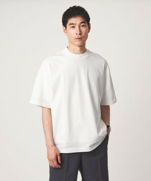 green label relaxing / グリーンレーベル リラクシング Tシャツ | Deo-Papi プレーティング クルーネック 半袖 Tシャツ -消臭性-(WHITE)
