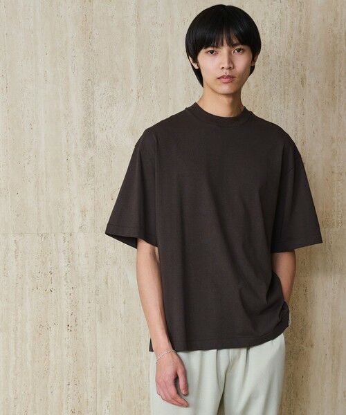 green label relaxing / グリーンレーベル リラクシング Tシャツ | Deo-Papi プレーティング クルーネック 半袖 Tシャツ -消臭性-(DK.BROWN)
