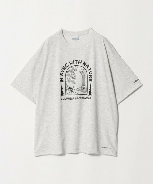 green label relaxing / グリーンレーベル リラクシング Tシャツ | 【別注】＜Columbia＞GLR Jonas グラフィック 半袖 Tシャツ（NATURAL）