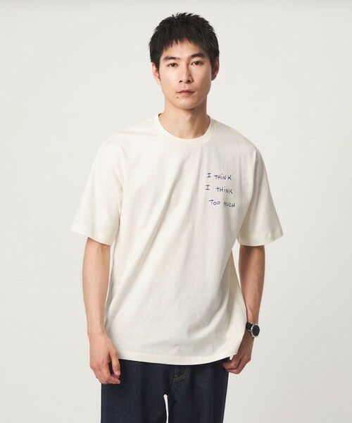green label relaxing / グリーンレーベル リラクシング Tシャツ | 【別注】＜Thomas Lelu＞サインアート 半袖 Tシャツ カットソー | 詳細4