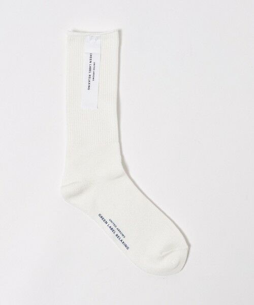 green label relaxing / グリーンレーベル リラクシング ソックス | GLR リブ シングルトップ ソックス（OFF WHITE）