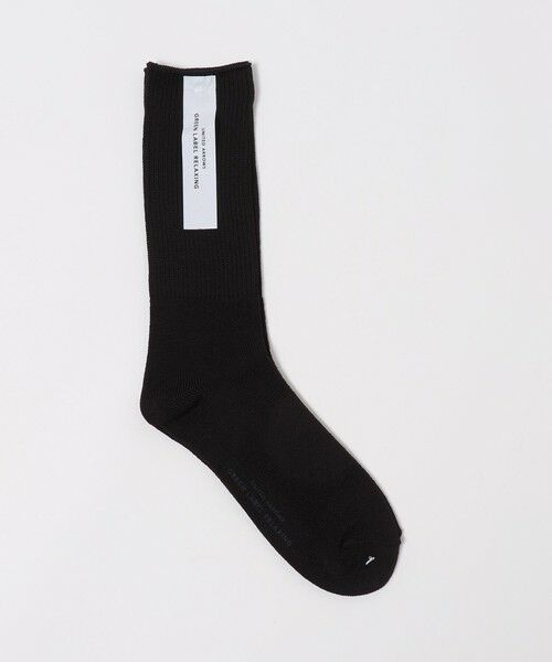 green label relaxing / グリーンレーベル リラクシング ソックス | GLR リブ シングルトップ ソックス（BLACK）