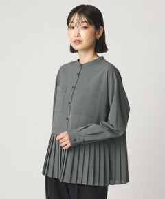 green label relaxing / グリーンレーベル リラクシング シャツ・ブラウス | ［size SHORTあり］スソ プリーツ シャツ マシンウォッシャブル 吸水速乾