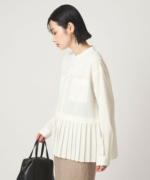 green label relaxing / グリーンレーベル リラクシング シャツ・ブラウス | ［size SHORTあり］スソ プリーツ シャツ マシンウォッシャブル 吸水速乾 | 詳細1