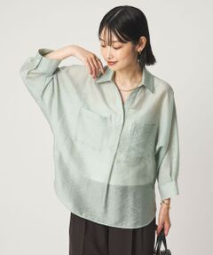 green label relaxing / グリーンレーベル リラクシング シャツ・ブラウス | エアリーシアー スキッパー ポケット シャツ 接触冷感