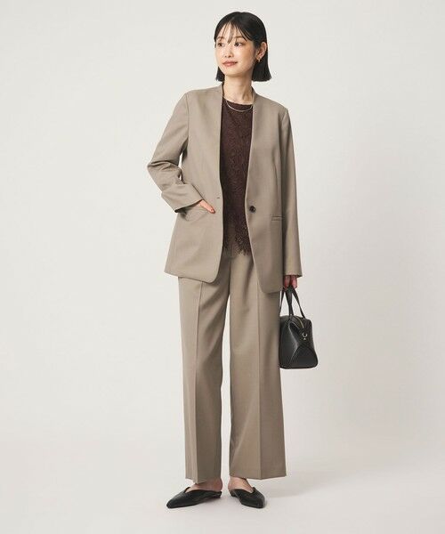 green label relaxing / グリーンレーベル リラクシング スラックス・ドレスパンツ | ［size SHORT/TALLあり］Greed グリード ストレート パンツ ウォッシャブル | 詳細3