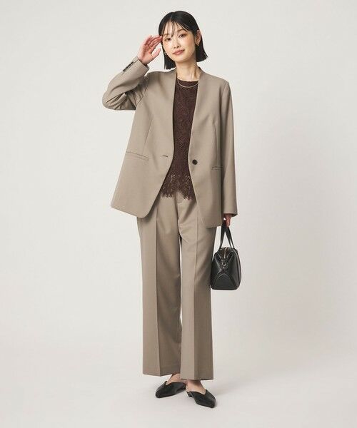 green label relaxing / グリーンレーベル リラクシング スラックス・ドレスパンツ | ［size SHORT/TALLあり］Greed グリード ストレート パンツ ウォッシャブル | 詳細4