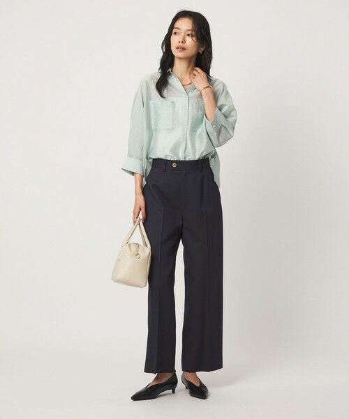 green label relaxing / グリーンレーベル リラクシング スラックス・ドレスパンツ | ［size SHORT/TALLあり］Greed グリード ストレート パンツ ウォッシャブル | 詳細3