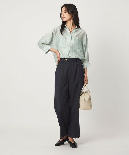 green label relaxing / グリーンレーベル リラクシング スラックス・ドレスパンツ | ［size SHORT/TALLあり］Greed グリード ストレート パンツ ウォッシャブル | 詳細4
