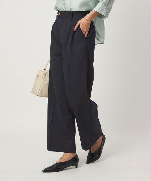 green label relaxing / グリーンレーベル リラクシング スラックス・ドレスパンツ | ［size SHORT/TALLあり］Greed グリード ストレート パンツ ウォッシャブル | 詳細1