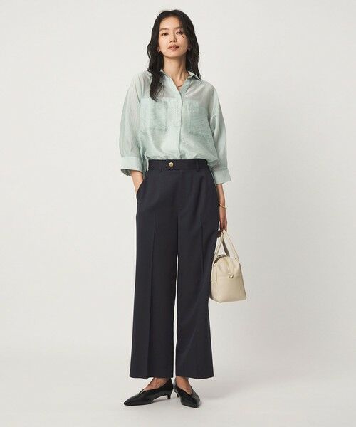green label relaxing / グリーンレーベル リラクシング スラックス・ドレスパンツ | ［size SHORT/TALLあり］Greed グリード ストレート パンツ ウォッシャブル | 詳細2
