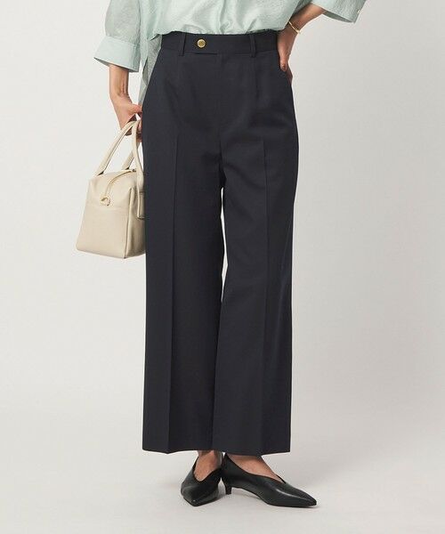 green label relaxing / グリーンレーベル リラクシング スラックス・ドレスパンツ | ［size SHORT/TALLあり］Greed グリード ストレート パンツ ウォッシャブル（NAVY）