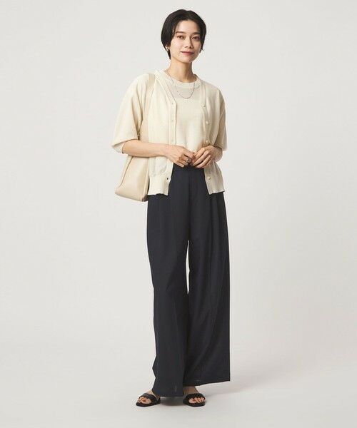 green label relaxing / グリーンレーベル リラクシング スラックス・ドレスパンツ | ボイル 2タック イージー ワイドパンツ マシンウォッシャブル 吸水速乾 通気性 | 詳細15
