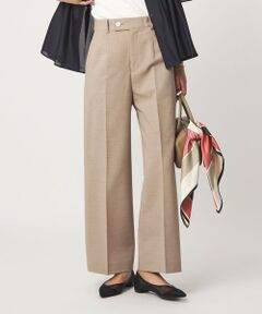 green label relaxing / グリーンレーベル リラクシング スラックス・ドレスパンツ | リネンライク ストレート パンツ 2 マシンウォッシャブル 接触冷感