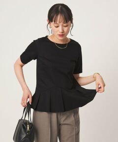 green label relaxing / グリーンレーベル リラクシング カットソー | スムース イレヘム ペプラム カットソー 接触冷感